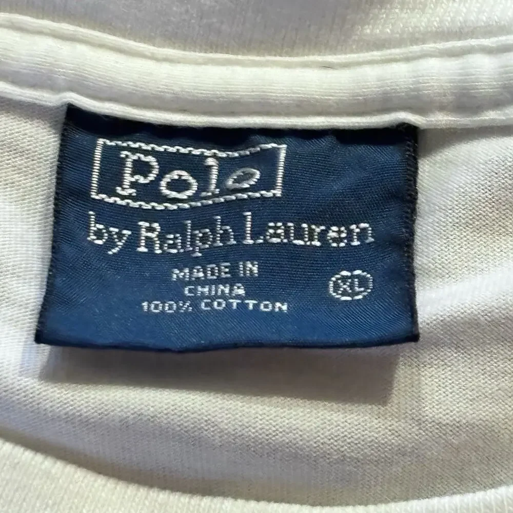 Vintage Polo Ralph Lauren Polo Bear Black Watch Blazer White T-Shirt Men's XL